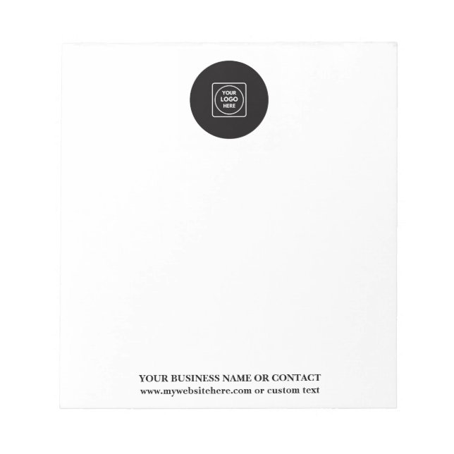 Benutzerdefiniertes Logo Büro Branding Notizblock  (Vorderseite)
