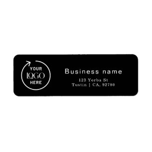 Benutzerdefiniertes Logo Business Black Rücksend