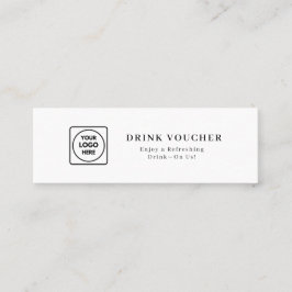 Benutzerdefiniertes Logo | Corporate Event Drink V Mini Visitenkarte