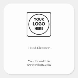 Benutzerdefiniertes Logo | Covid-19-Sicherheitstaf Quadratischer Aufkleber