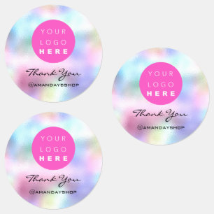Benutzerdefiniertes Logo Danke Instagra Holograph  Etiketten