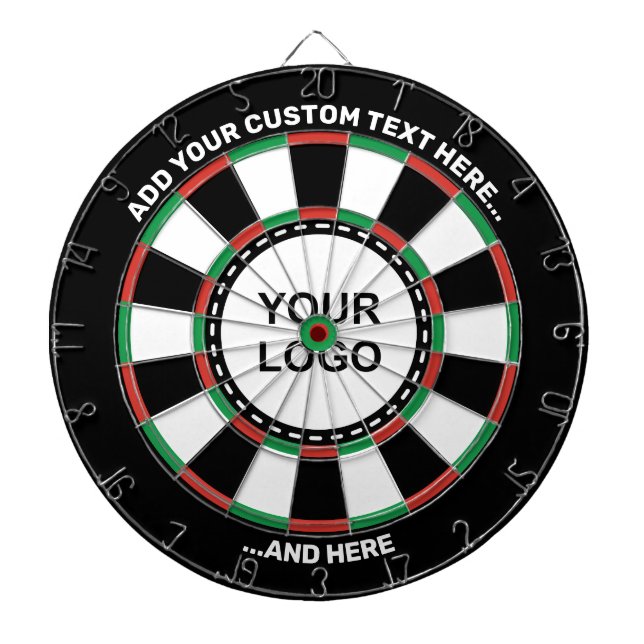 Benutzerdefiniertes Logo-Dartboard mit Text Dartscheibe (vorne)