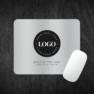 Benutzerdefiniertes Logo der Silver Metallic-Graue Mousepad