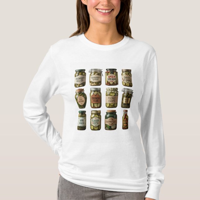 Benutzerdefiniertes Logo-Design für Pickle-Marken  T-Shirt (Vorderseite)