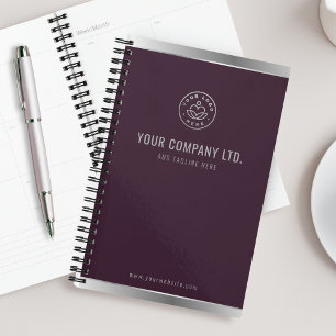 Benutzerdefiniertes Logo Elegant Burgundy Red Silv Planer