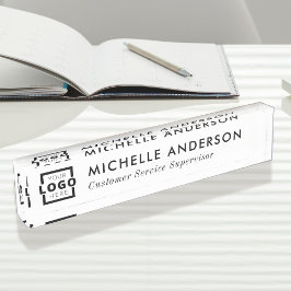 Benutzerdefiniertes Logo Elegant Modernes Minimali Namensplakette