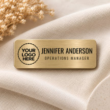 Benutzerdefiniertes Logo Faux gebürstetes Gold Per