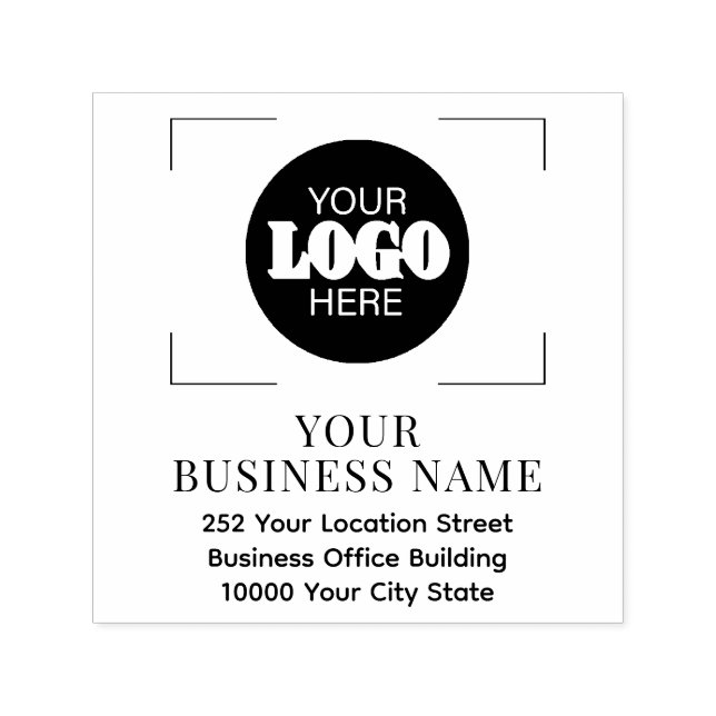 Benutzerdefiniertes LOGO Firmenname Rücksendeadres Permastempel (Design)