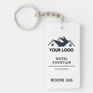 Benutzerdefiniertes Logo Floral Hotel oder Motel Schlüsselanhänger