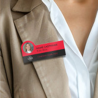 Benutzerdefiniertes Logo Foto ID Titel Red Black E