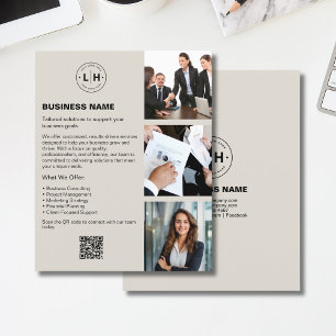Benutzerdefiniertes Logo Foto QR Professionell Ges Flyer