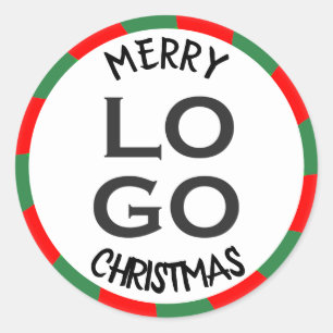 Benutzerdefiniertes Logo Frohe Weihnachten Wirbelb Runder Aufkleber