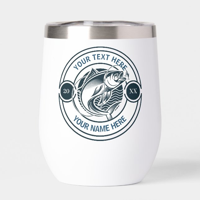 Benutzerdefiniertes Logo für Bassfischen Retro-Mon (Rückseite)