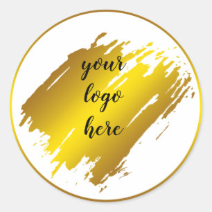 Benutzerdefiniertes Logo für den Spritzer-Rings-Gl Runder Aufkleber