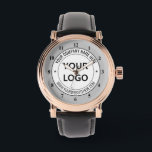 Benutzerdefiniertes Logo für Ihr Unternehmen Gesch Armbanduhr<br><div class="desc">Benutzerdefinierte Farben und Schriftart Personalisierte Uhren mit Ihrem Firmenlogo und Text Beruflich Design Business Werbegeschenk - Hinzufügen Ihres Logos - Bild oder QR-Code - Foto / und Name - Unternehmen / Website oder andere Informationen / Text - Umgestalten und verschieben oder entfernen und hinzufügen / Text mit Anpassungstool. Wählen Sie...</div>