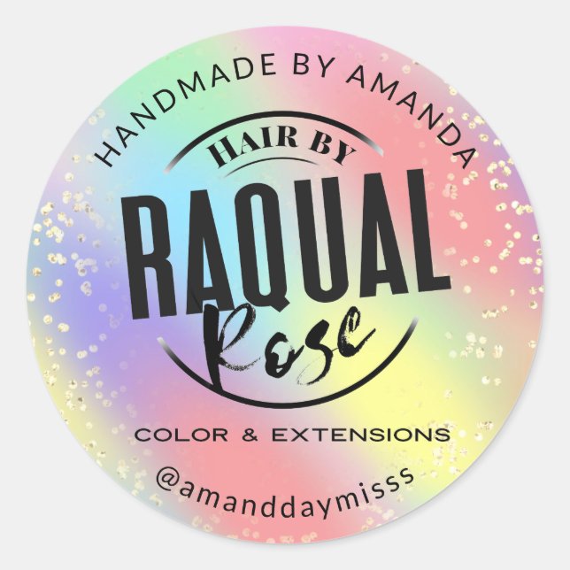 Benutzerdefiniertes Logo für kleine Unternehmen Ho Runder Aufkleber (Vorderseite)