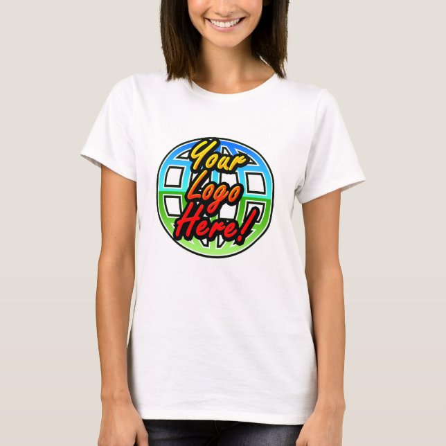 Benutzerdefiniertes Logo für Single-ImageFrauenfar T-Shirt (Vorderseite)