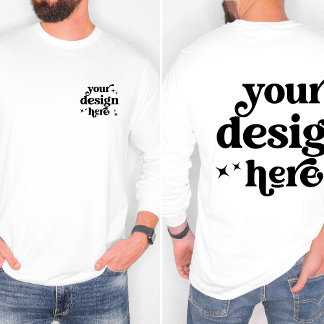 Benutzerdefiniertes Logo für Vorderseite und Rücks T-Shirt