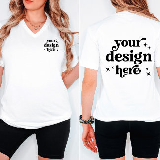 Benutzerdefiniertes Logo für Vorderseite und Rücks T-Shirt