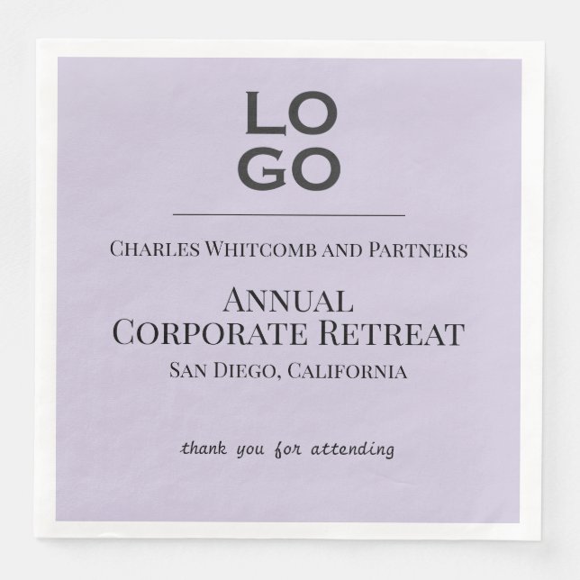 Benutzerdefiniertes Logo für Werbeveranstaltungen  Serviette (Vorderseite)