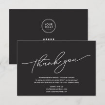 Benutzerdefiniertes Logo Geschäft Danke
