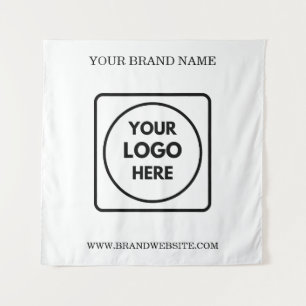 Benutzerdefiniertes Logo Geschäftsbranding Werbe-W Wandteppich