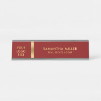 Benutzerdefiniertes Logo Gold und dunkelroter Hint