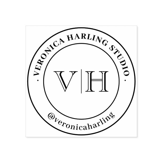 Benutzerdefiniertes Logo Große runde Carrier-Tasch Gummistempel (Prägung)