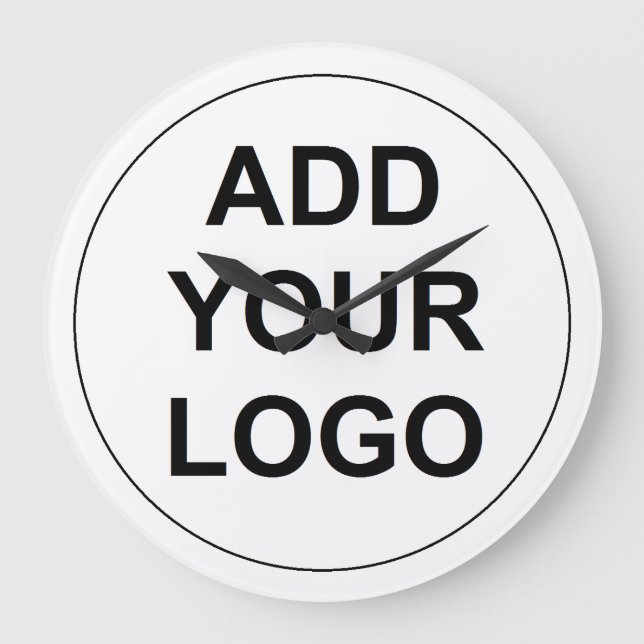 Benutzerdefiniertes Logo Große Wanduhr (Vorderseite)