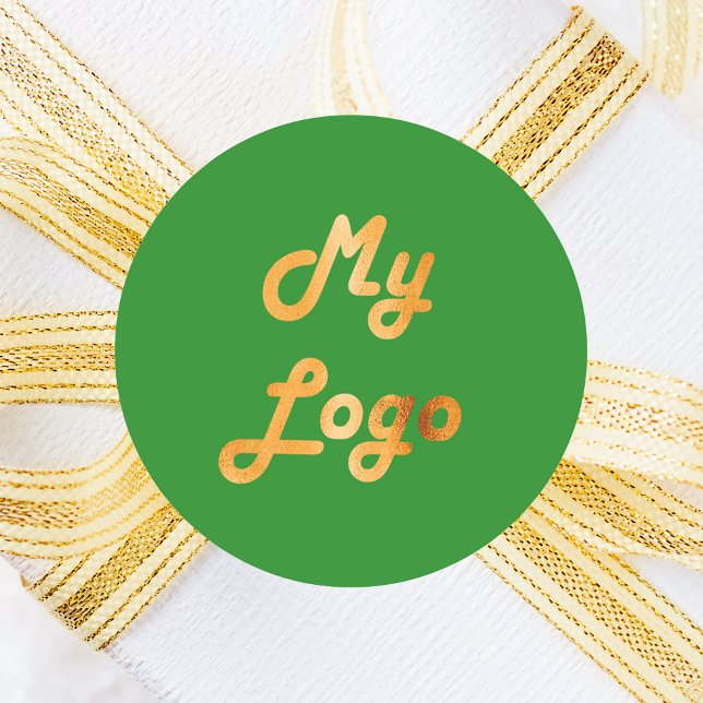 Benutzerdefiniertes Logo - grün Runder Aufkleber (Von Creator hochgeladen)
