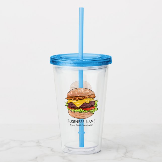 Benutzerdefiniertes Logo Hamburger Acryltrinkbecher (Vorderseite)