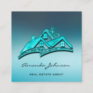 Benutzerdefiniertes Logo House Real Anwesen Agent Quadratische Visitenkarte