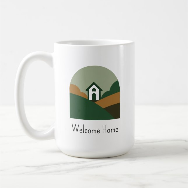 Benutzerdefiniertes Logo Immobilien Kaffeetasse (Links)