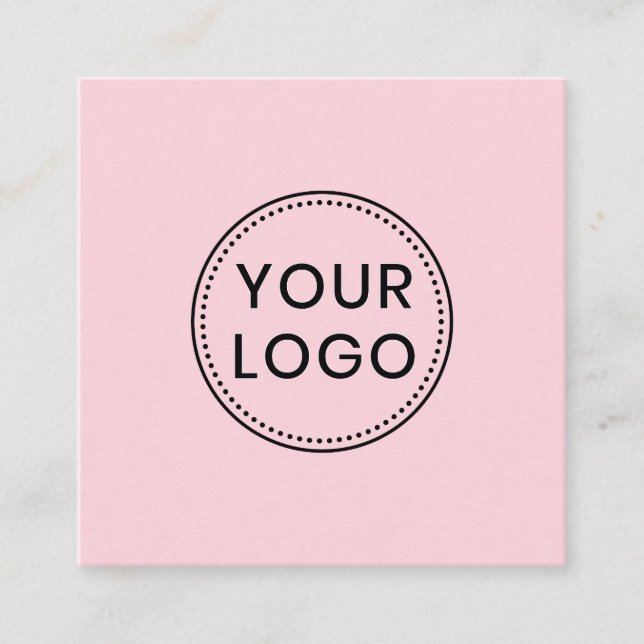Benutzerdefiniertes Logo, jede Farbe, eckige Visit Quadratische Visitenkarte (Vorderseite)