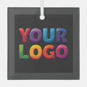 Benutzerdefiniertes Logo Laden Sie Ihr Logo hoch Ornament Aus Glas
