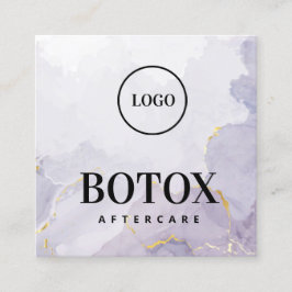 Benutzerdefiniertes Logo Lila Mauve Botox Aftercar Quadratische Visitenkarte
