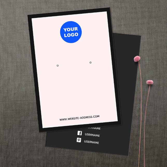 Benutzerdefiniertes Logo-Logo-Light Pink-Ohrring-S (Von Creator hochgeladen)