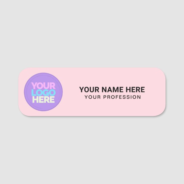 Benutzerdefiniertes Logo Magnetfeld- oder Sicherhe Namensschild (Vorderseite)