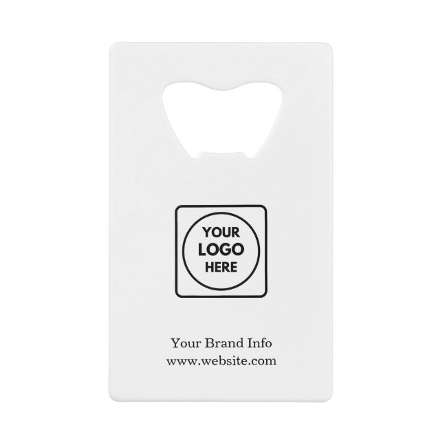 Benutzerdefiniertes Logo | Minimal modernes Brandi Geldbeutel Flaschenöffner (Vorderseite)