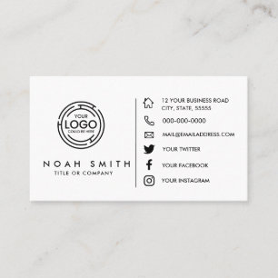 Benutzerdefiniertes Logo Minimalistisch Moderne el Visitenkarte