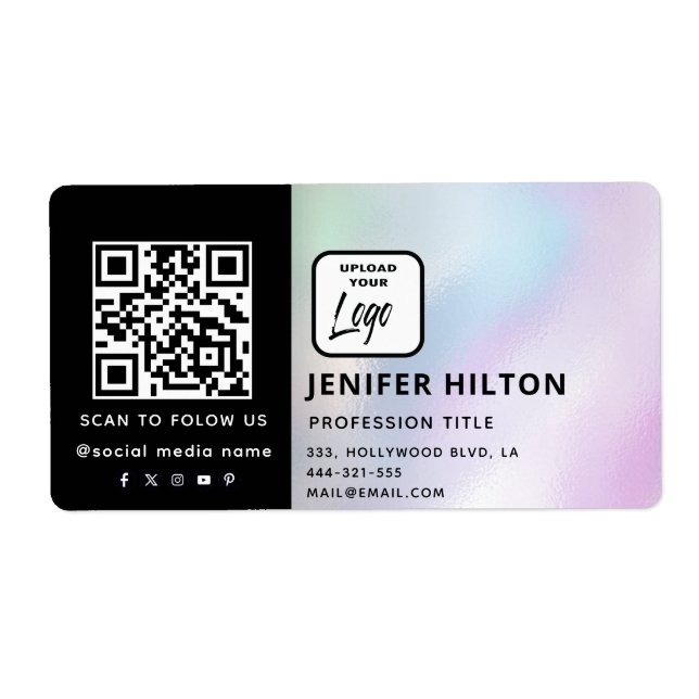 Benutzerdefiniertes Logo minimalistisch Social Med (Vorne)