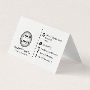 Benutzerdefiniertes Logo Minimalistisch Visitenkarten