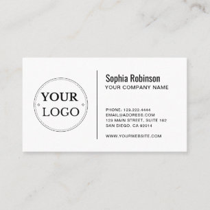 Benutzerdefiniertes Logo Minimalistisch, weiß oder Visitenkarte
