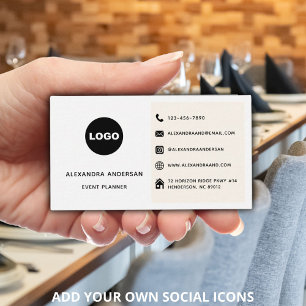 Benutzerdefiniertes Logo Minimalistische Social-Me Visitenkarte