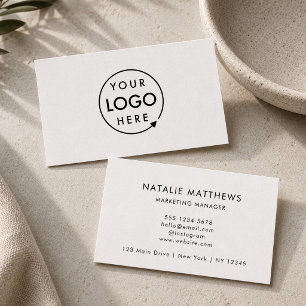 Benutzerdefiniertes Logo Minimalistisches Corpor Visitenkarte