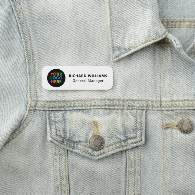 Benutzerdefiniertes Logo Mitarbeiter Magnet oder S Namensschild (Beispiel)