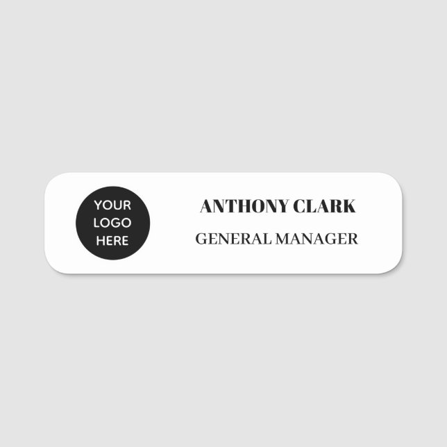 Benutzerdefiniertes Logo Mitarbeiter Magnetic oder Namensschild (Vorderseite)