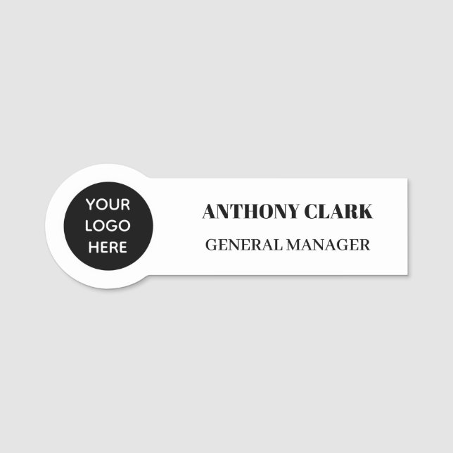 Benutzerdefiniertes Logo Mitarbeiter Magnetic oder Namensschild (Vorderseite)