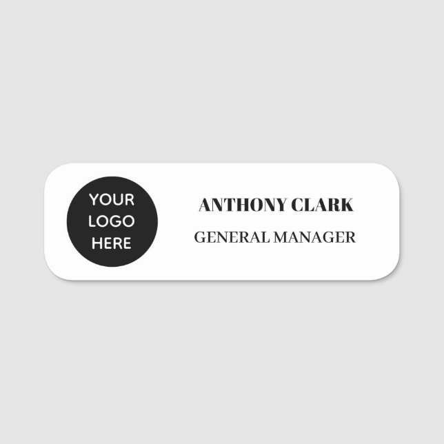 Benutzerdefiniertes Logo Mitarbeiter Magnetic oder Namensschild (Vorderseite)