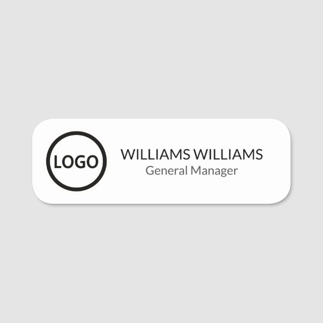 Benutzerdefiniertes Logo Mitarbeiter Magnetic oder Namensschild (Vorderseite)